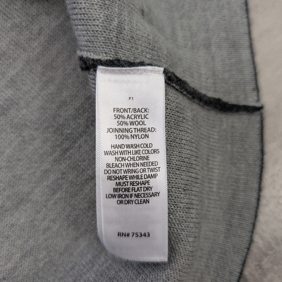 Ellen Tracy Women's Wool Blend Charcoal Grey Dress Cardigan Size Small - Picture 6 of 8